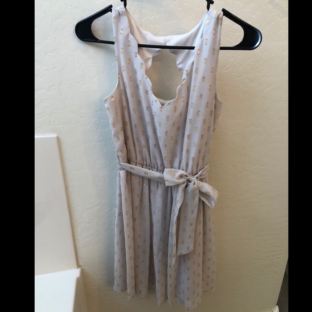 White and gold dress